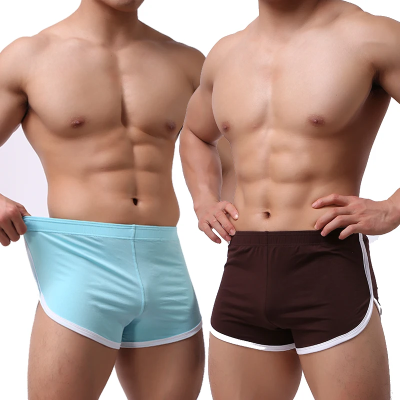 

Mens Low-rise Running Tight Shorts Sexy Trunks Boxer Short Pants Underpants Fitness Gym Bodybuilding Sportswear Running Bottoms