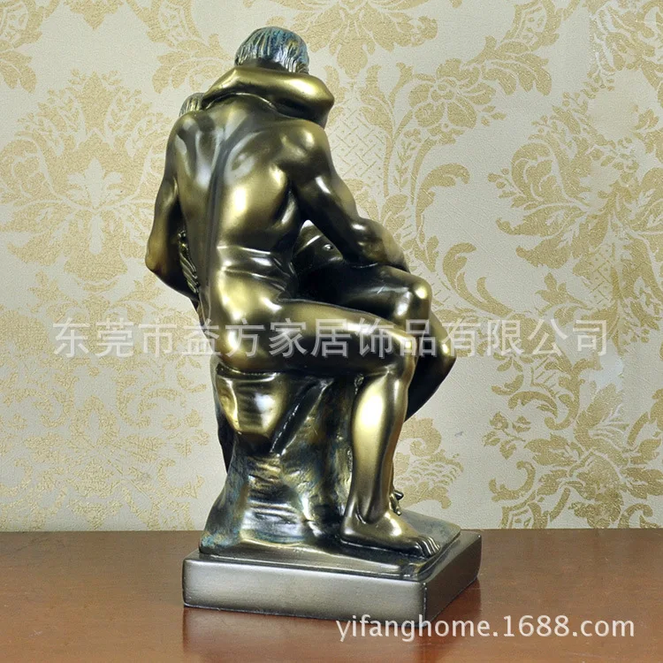 

European style bronze couple embracing ornaments resin crafts decorations wedding gifts wedding