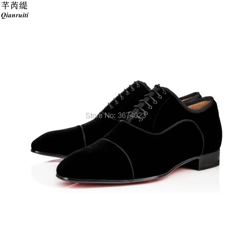 

Qianruiti Party Shoes Men Black Faux Suede Oxford Shoes Closed Laces Flat Shoes Wedding Shoes Men Big size 46