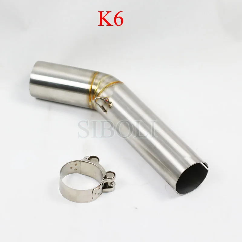 GSXR 600 700 800 K6 K7 K8 Motorcycle Exhaust Link Middle Pipe For SUZUKI GSXR600 GSXR700 800 Slip-on Tube AK109