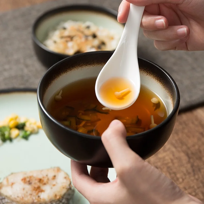 Nordic 4 people eat antique dinnerware sets personalized bowl dishes creative rice noodles bowls, pottery dishes