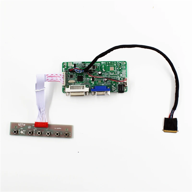 RT2281 LCD 컨트롤러 보드 지원 DVI VGA, 14 인치 lcd 패널 1366x768 B140XW01 V0 B140XW01 V8 B140XW01.V9 쉬운 diy