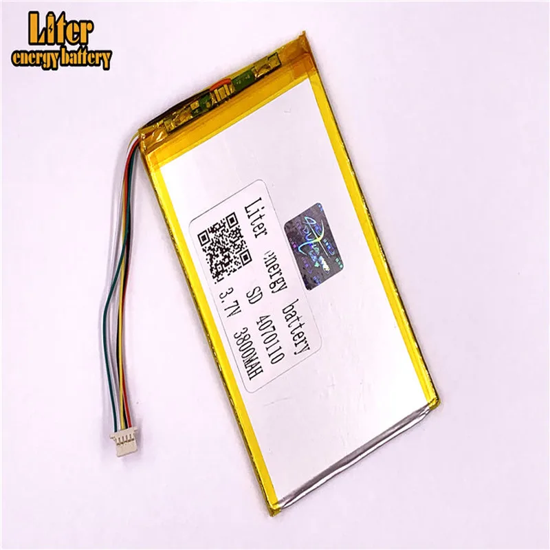 

1.0MM 5pin connector 3.7v 4070110 3800mah Wholesale Li-Polymer Polymer Tablet PC Battery Lipo Lithium Battery