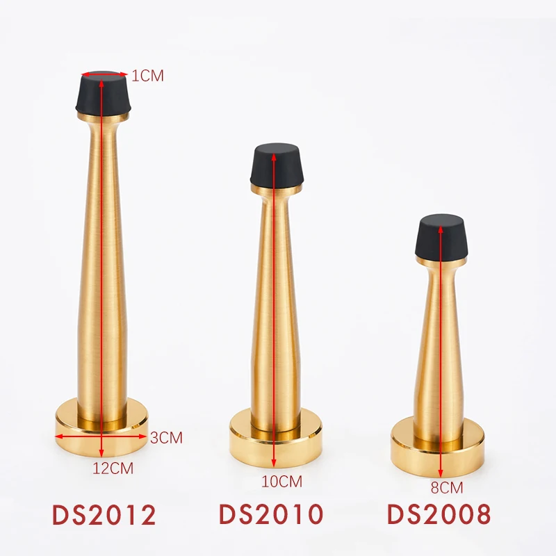 Door Stops Hardware  Brass Door Fitting Suction Anti-Collision Long Gear Rubber Stopper Turtle Has Binding Resistance