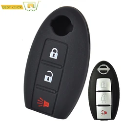 Silicone Key Case Cover For Nissan March Micra Juke Note Leaf 370Z Cube Qashqai Murano Pulsar Keyless Fob Shell Holder Protector