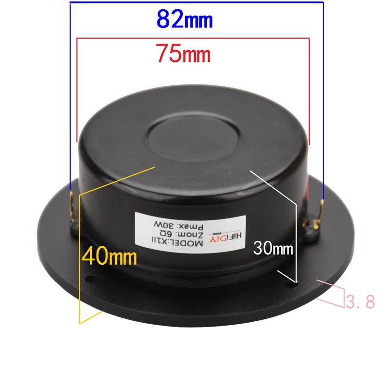 HIFIDIY LIVE X1IIS 4 inch 4.5 Tweeter Speaker Unit aluminum panel  transparent Silk membrane 6OHM30W Treble Loudspeaker 94~120mm