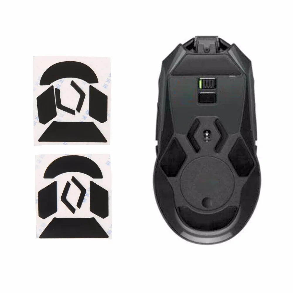 2 Sets 0.6mm Thickness Replacement Mouse Feet Mouse Skates for Logitech G903 mouse Black
