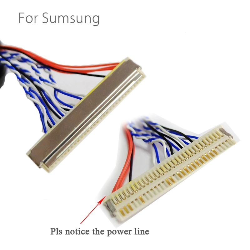 400mm LVDS Cable FIX-30P-D8 1ch 8-bit 30 pins 30pin single 8 line For 26-47 inch big screen panel 2 models