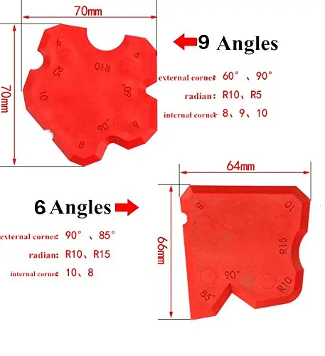 Multi-functional Different Corner Sizes Plastic Silicone Sealant Scraper Silicone Trowel New Popular Type(BC-P062)