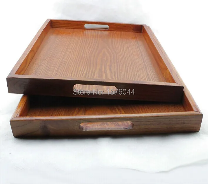 1PC Japanese style large size wooden tea tray warm Home Furnishing wooden storage disc water fruit dishes tray 42x32cm W0028