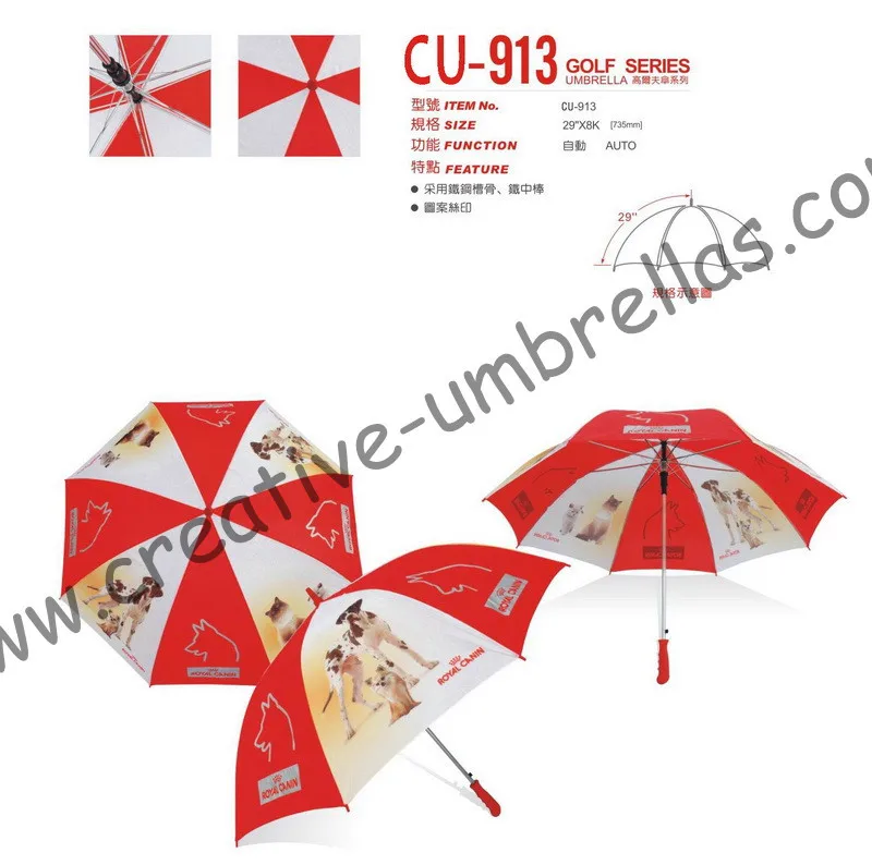 Free shipping by sea,14mm metal shaft and single fluted ribs,auto open golf umbrella,anti-rust,advertising  gift umbrella