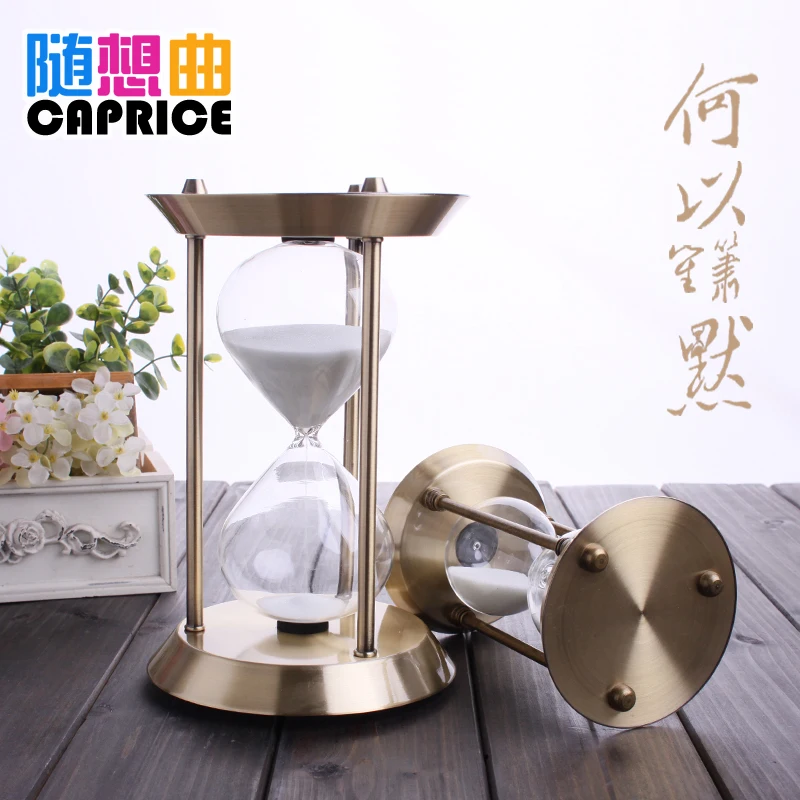 The metal hourglass ornaments 15/30 minutes creative gift decoration office desktop Home Furnishing