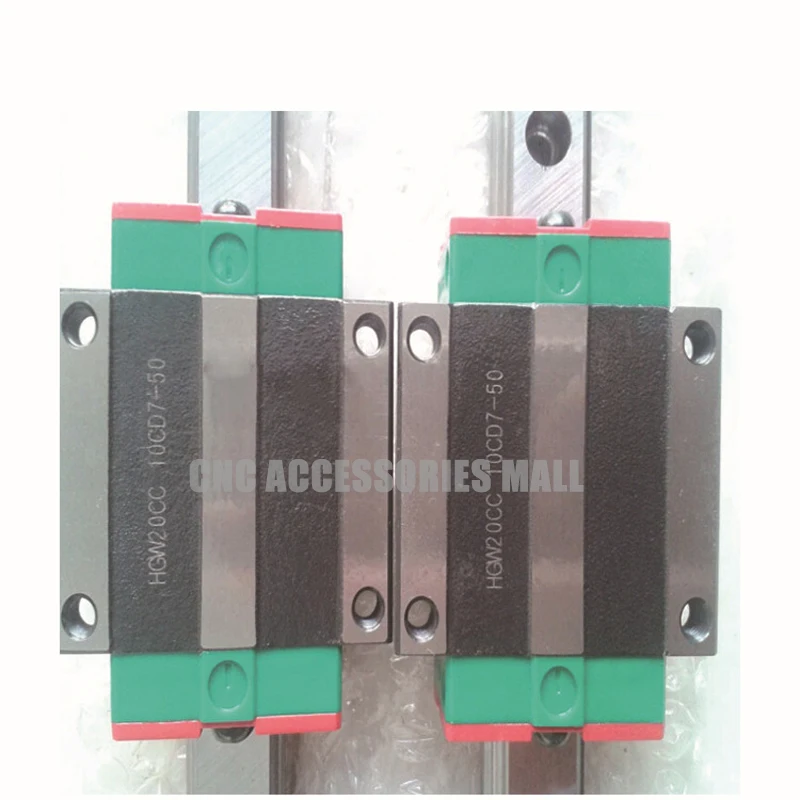 

2PCS HIWIN linear carriage HGW20CC Flange blocks for HGR20 guide rails