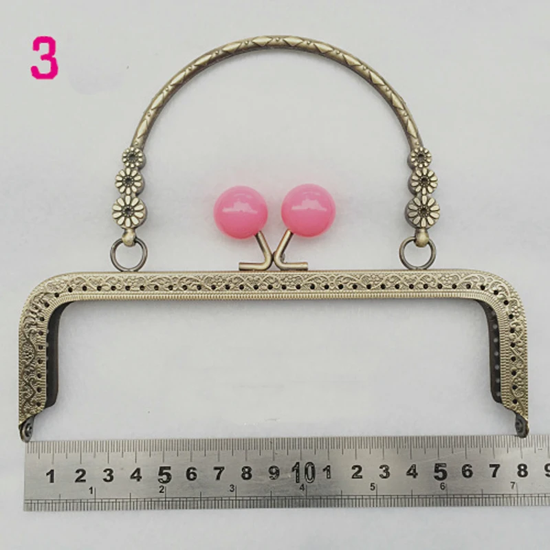 18cm candy ball color kiss buckle women DIY purse frame bag making hardware accessories knurling frame with