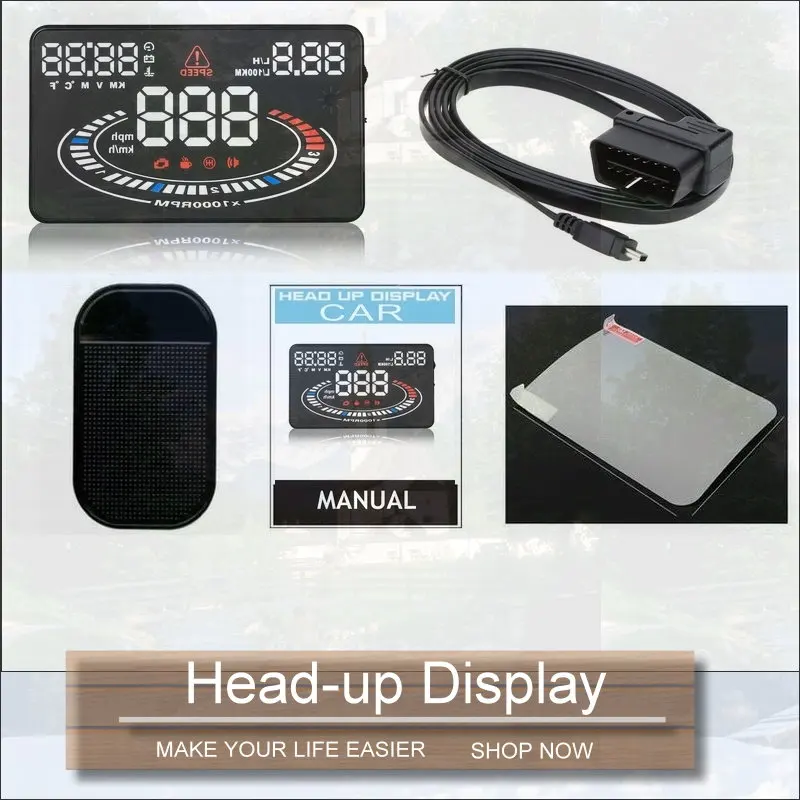 For Toyota Fortuner/Hilux/Tacoma 2015 2016 Auto Electronic Accessories Car HUD Head Up Display Safe Driving Screen Film