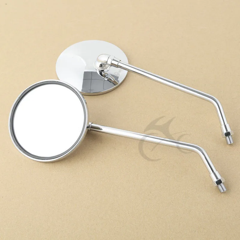 Motorcycle Side Mirrors Round For Honda CB750 CB500 CB1000 CB900 CB650 Chrome Motorbike Rear View Mirror