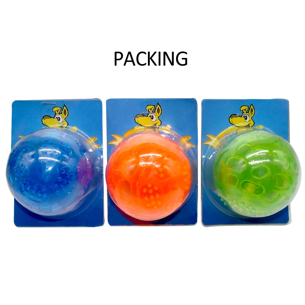 Dog Toy Ball Pet Squeak Ball Waterproof Sound Toys Rubber Teeth Clean Balls For Small Medium Large Dogs Pet Orange Blue GREEN