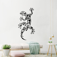 Climbing Lizard Wall Sticker  Cool Gecko Pattern Vinyl Wall Poster Creative Home Decoration Wild Animals  Wall Decals AZ253