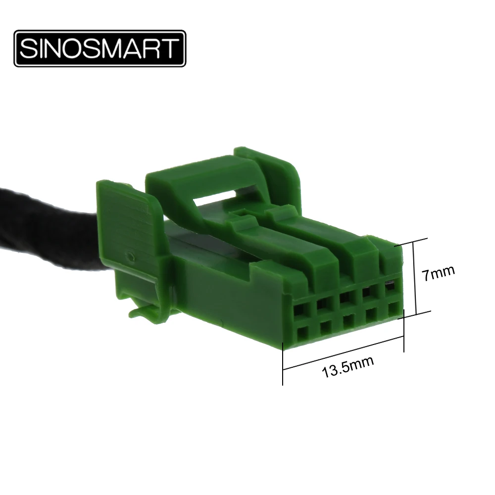 SINOSMART 5PIN Single-Head Video Input Cable with 6V Output for Suzuki S-Cross Vitara OEM Screen, Reverse Camera CVBS Adapter C5