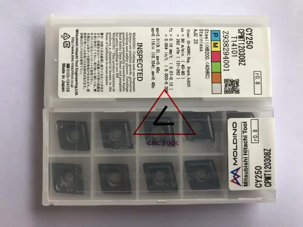 CPMT120308Z CY250 10pcs Hitachi high cutting performance CNC indexable inserts