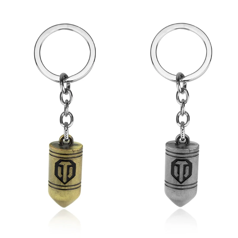 Game WOT World Of Tanks Keychain Men Vintage Tank Car Key Chain Bag Charm Key Ring Male Souvenir Gift Jewelry Trinket Jewelry