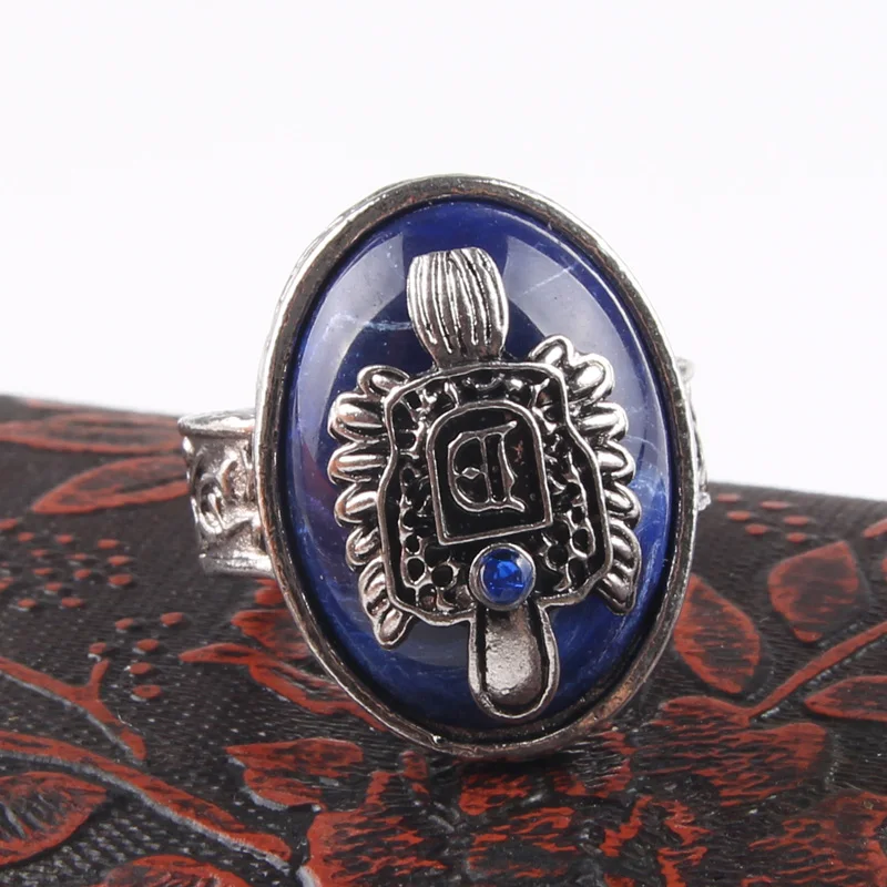 The Vampire Diaries Ring New Fashion Punk Blue Enamel Ring For Women Men Fashion Jewelry Accessories 6D3008