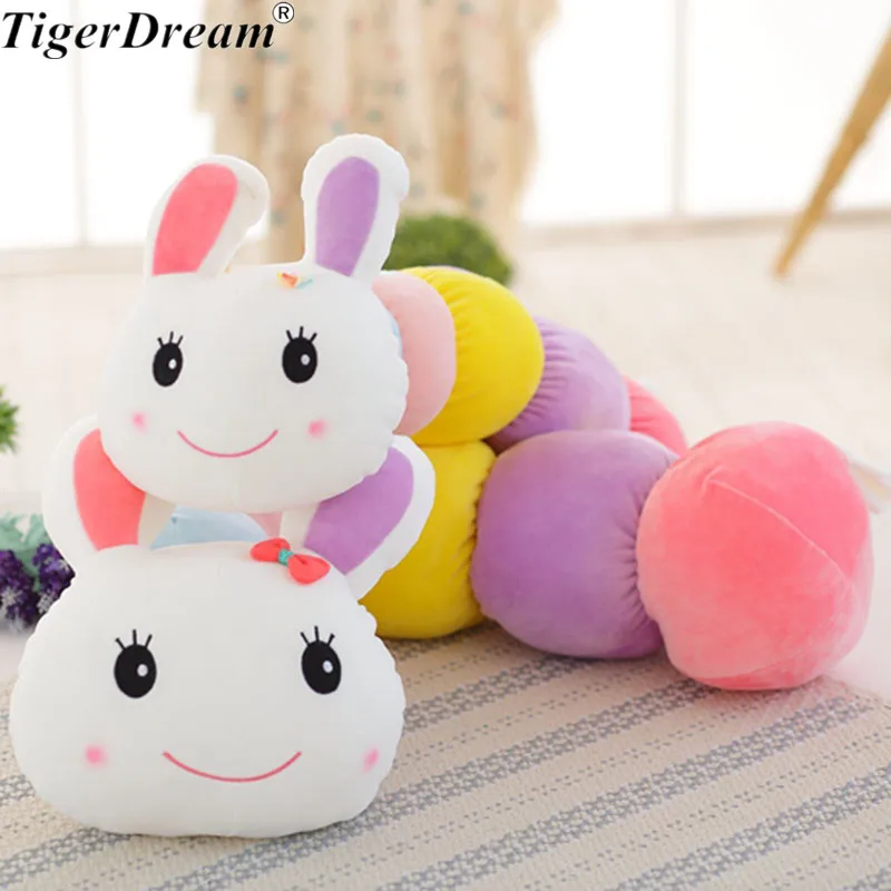 

One Piece Giant Colorful Caterpillar Plush Toy Cute Bunny Doll Stuffed Rabbit Toys Animal Sleeping Long Pillow Gift For Kids