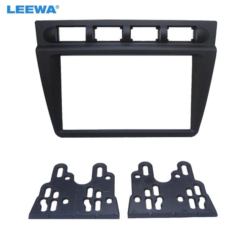 

LEEWA 2Din Car DVD Radio Fascia Frame for KIA Picanto 2004-2008 Dashboard Installation Mount Frame Panel Trim Kit #CA5165