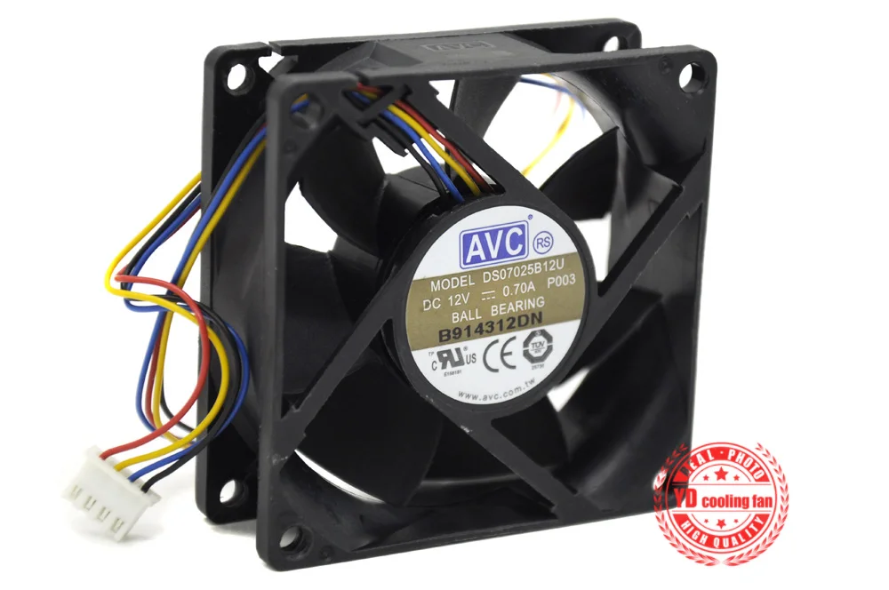 AVC 7025 7CM 4PIN DS07025B12U P024 0.70A cooling fan