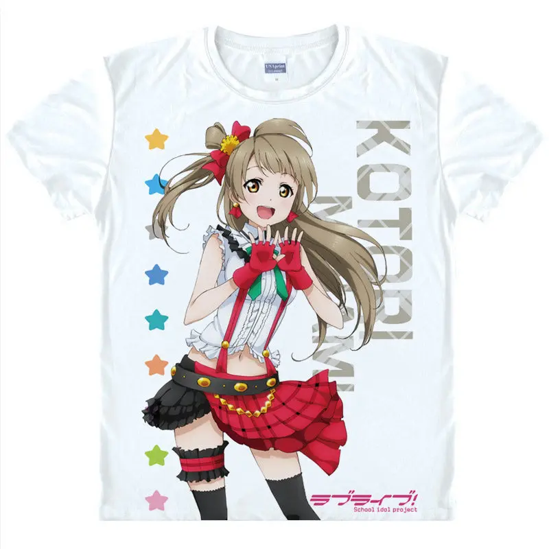 love live T-Shirt Kotori Minami Shirt Man's summer t-shirts anime shirt Cute Girls'  fashion t-shirt anime dress cosplay shirt a