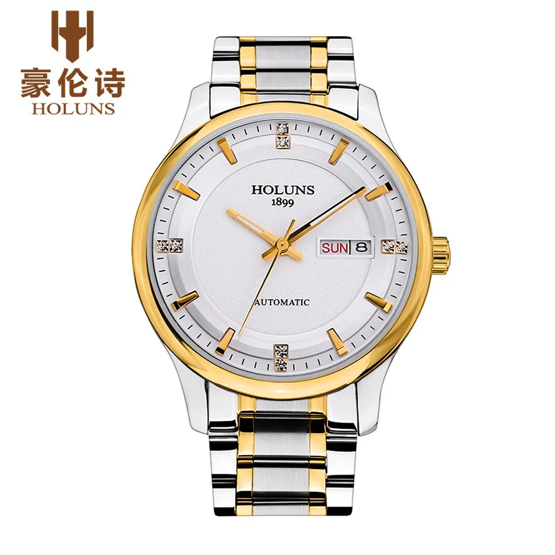 2022 Luxury HOLUNS Brand Men\'s Watch Automatic Mechanical Watches Full Steel Waterproof Male Casual Business Wrist Watch Clocks