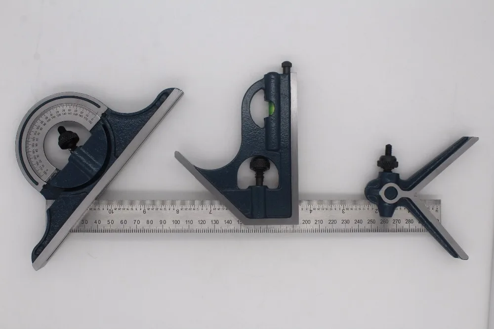 0-180 degrees combination square set Universal level protractor Combination Square Set Goniometer Measiuring Tools