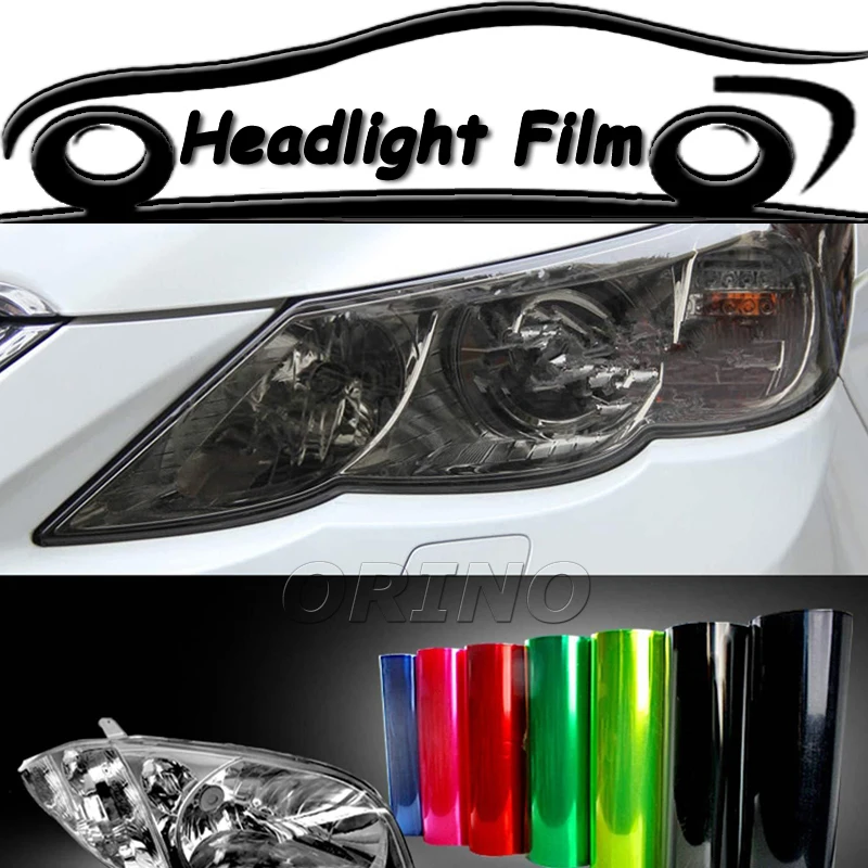 

Wholesales 12 Colors 8 Rolls Size:30cm*10m/roll Auto Car Light Headlight Taillight Tint Vinyl Film Sticker Free Shipping