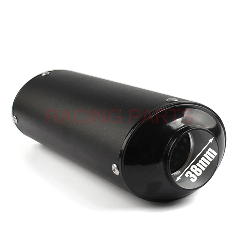 38mm 28mm Motorcycle Exhaust Muffler Tip Pipe for 125 150 160cc Dirt Pit Bike ATV black Grey Kayo BSE