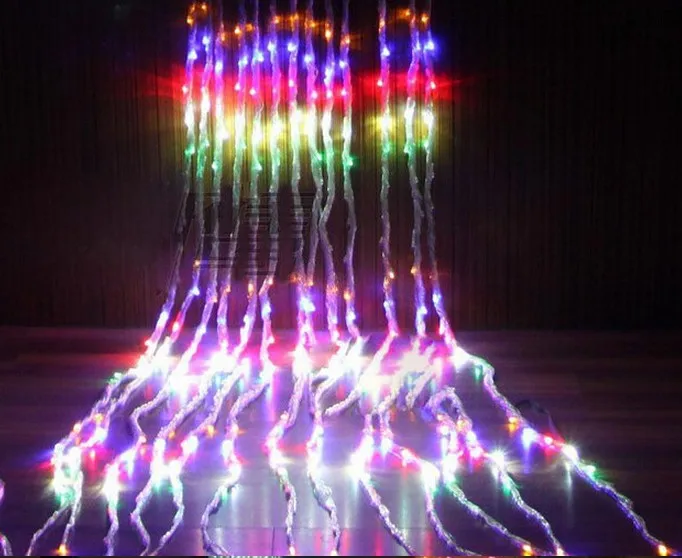 3 x 3M 336LED Christmas Wedding Party Background Holiday Running  Waterfall Water Flow Curtain LED Light String Waterproof