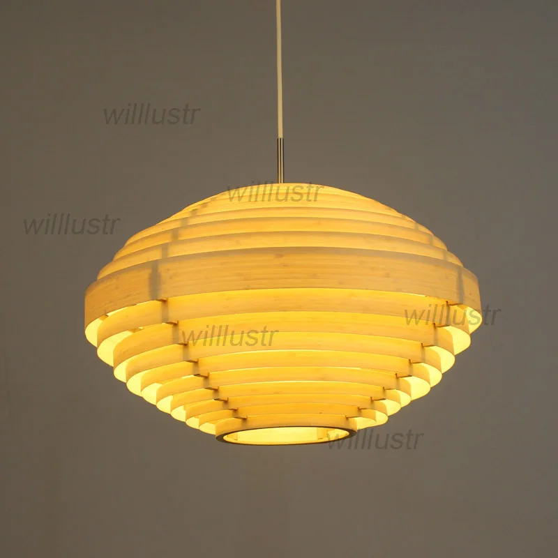 Oval Beehive Bamboo Pendant Lamp Hotel Restaurant Cafe Sitting Room Handmade Honeycomb Wood Multilayer Suspension Hanging Light