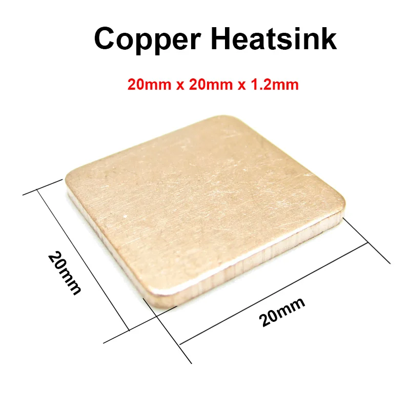 10pcs/lot 20x20x1.2mm DIY Copper Shim Heatsink thermal Pad Cooling for XBOX360 PS2 3 4 BGA CPU VGA Chip RAM IC Cooler Heat sink