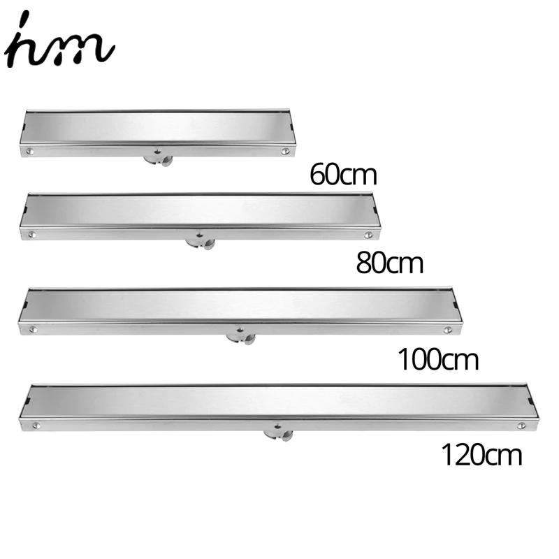 Imagem -05 - Acessórios do Banheiro Resistente Odor Dreno de Assoalho Capa 60 80 100 120cm Quadrado Sus304 Chuveiro Grelha Invisível Drenagem Longa hm