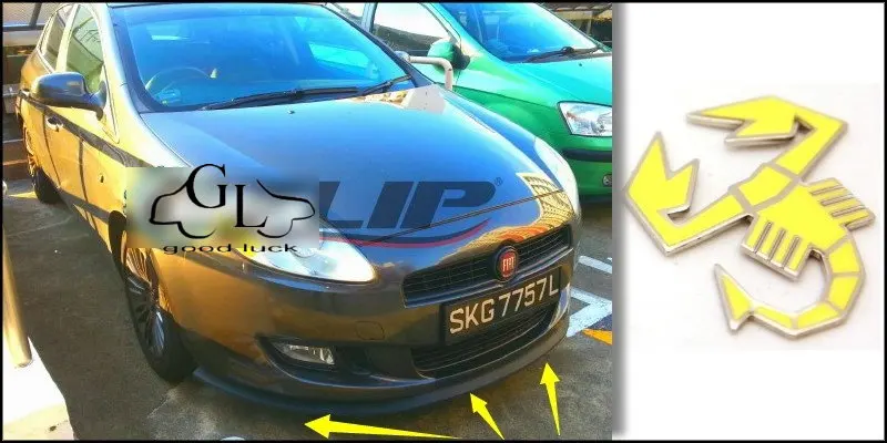 Bumper Lip Deflector Lips For Fiat Linea Front Spoiler Skirt For TopGear Fans to Car View Tuning / Body Kit / Strip