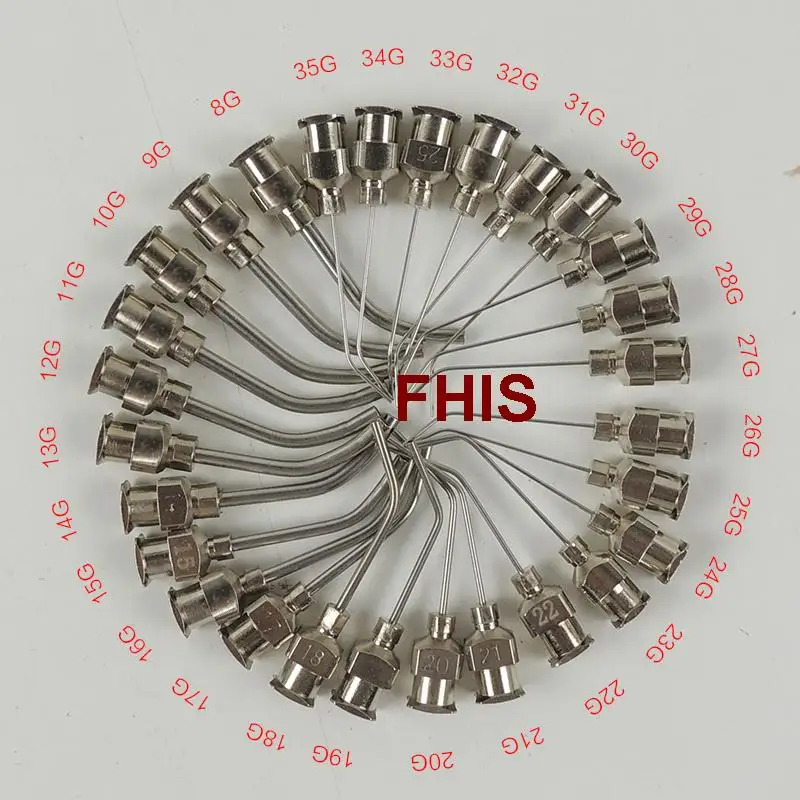 

45 Degree Angle Metal Dispensing Blunt Needle 1" length for Industrial, Scientific Experiments