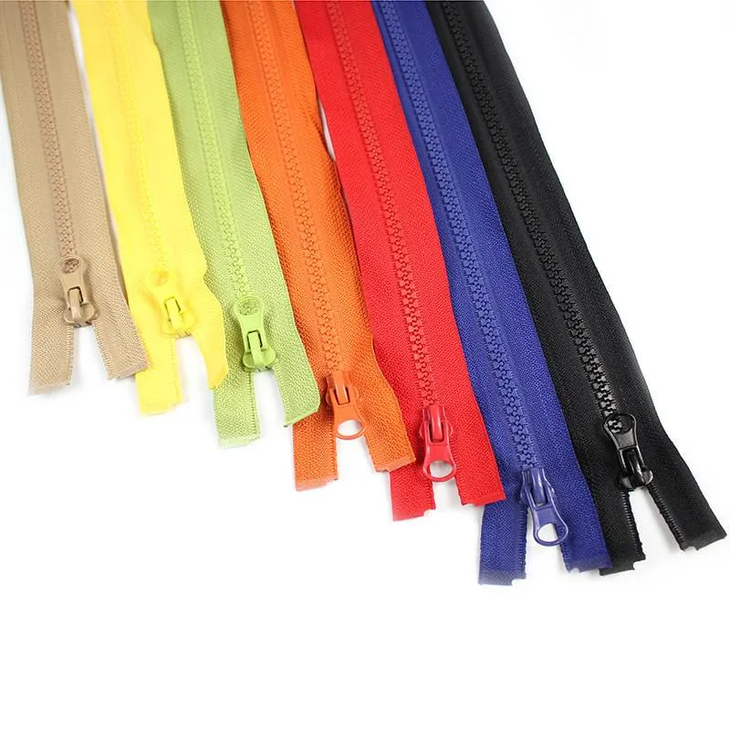 5 Pcs 5 # Resin Color 50/60/70cm Open Tail Zippers For Sewing Children\'s Down Jacket Locks For Jackets Closure For Clothing