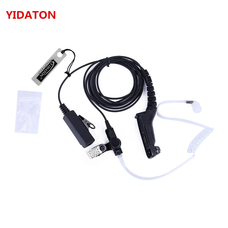 For Motorola Radio XPR6500 XiR P8268 FBI PTT Air Tube Earpiece Mic Headset APX6500 APX7500 XPR7550 Portable Ham Radio Earpiece