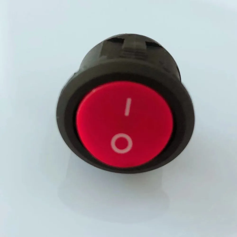 3PCS G157 red black white KCD1 2PIN 20mm On/Off SPST Round Rocker Switch DC AC 6A/250V Car Dash Dashboard Track Dropship
