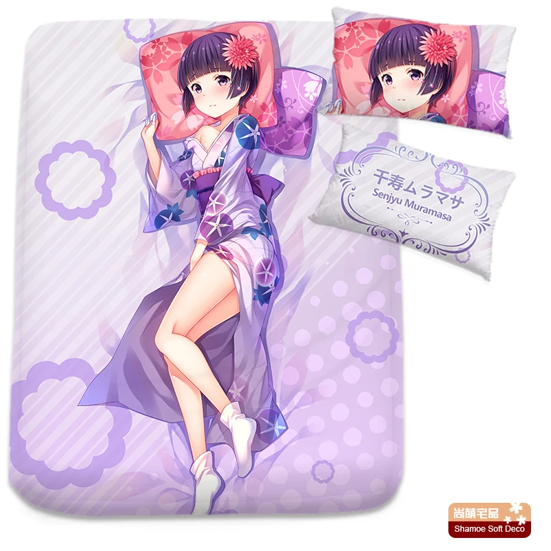 

Anime Cartoon Senjyu Muramasa Mattress Cover Fitted Sheet Fitted cover bedspread counterpane