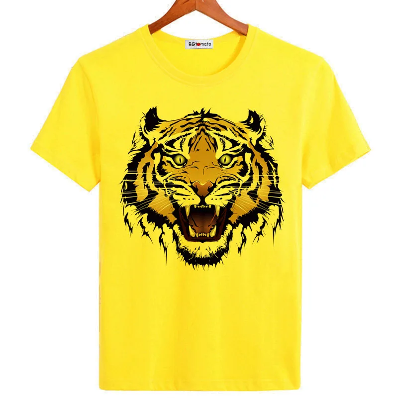 New arrival popular Tiger printing T-shirt men hot sale active 3D shirts Brand good quality comfortable modal tops tees