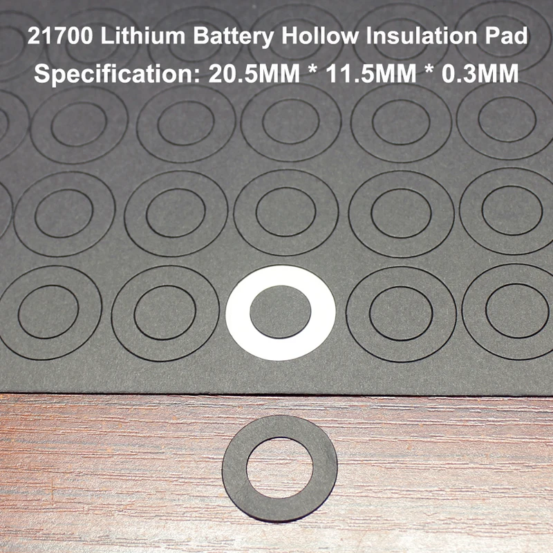 100pcs/lot 21700 Lithium Battery Positive Insulation Pad Flat Head Hollow Mat Meson Paste Gasket 20mm*11.5mm