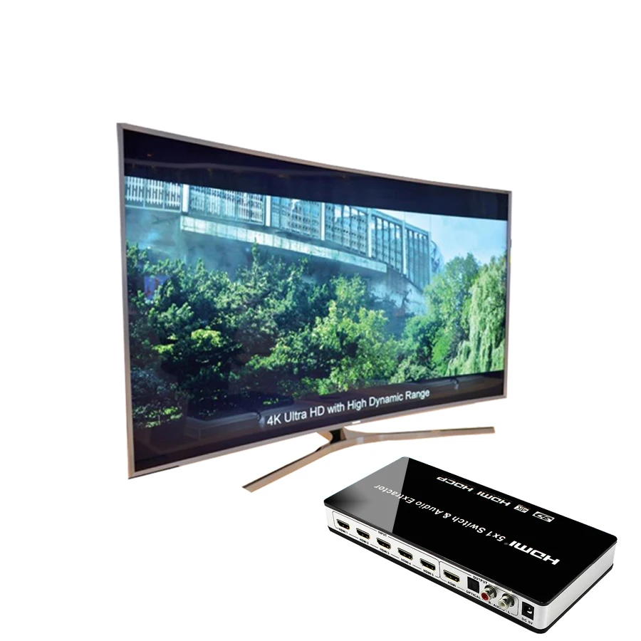 Conmutador Compatible con HDMI, Extractor de Audio HD 5x1, 4K x 2K, 3D ARC Audio, EDID setting 7.1ch/ADV/2CH