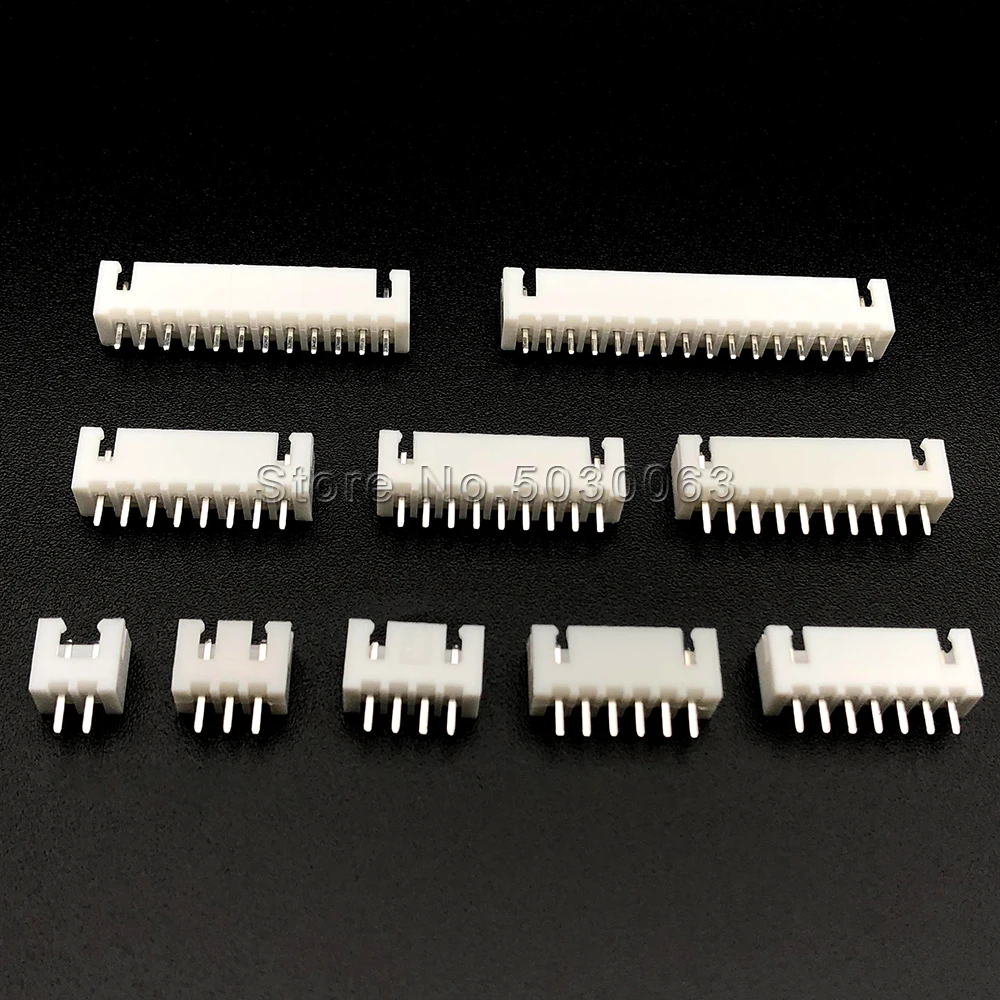 XH2.54mm straight pin Header 2/3/4/5/6/7/8/9/10/11/12/15/16/20P pin XH-A wire Connector XH2.54 pitch spacing 180 angle PCB Car