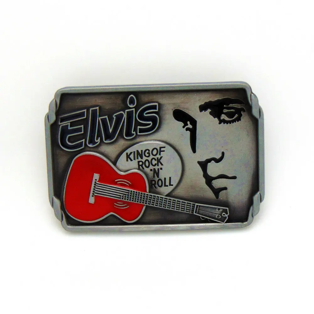 

Cowboy music the guitarist ELVIS belt buckle zinc alloy wear-resistant fashion belt buckle for 4.0 belt