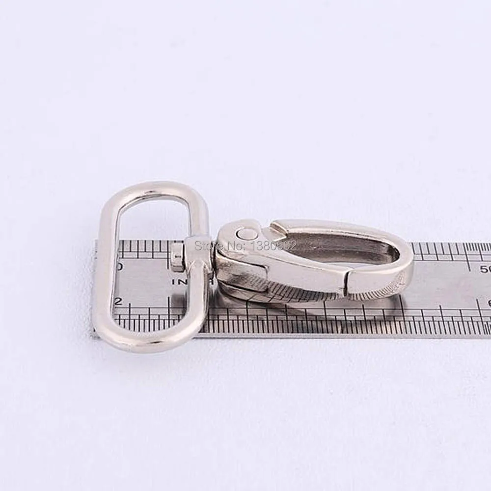 5PCS Matel Snap Hooks Rotary Swivel For Backpack Nickel Plated Lobster Clasps